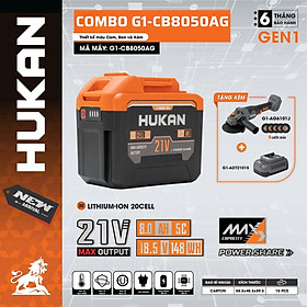 COMBO THÂN MÀI KÈM PIN VÀ SẠC 100MM G1-CB8050AG HUKAN -HÀNG CHÍNH HÃNG