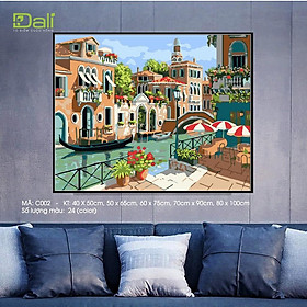 Mua Tranh treo tường tự tô màu số hóa DALI Tranh Phút bình yên Venice C002