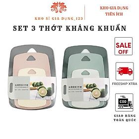 SET 3 Thớt kháng khuẩn lúa mạch bộ 3 thớt kháng khuẩn