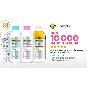 Nước làm sạch và tẩy trang cho mọi loại da Garnier Micellar Water 125ml - 400ml