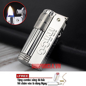 Mua Bật lửa cối imco 6700 Màu Bạc dùng xăng đánh đá   Tặng kèm combo xăng đá bấc