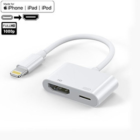 Mua Cáp chuyển đổi từ LIGHTNING TO HDMI kết nối điện thoại Iphone ipad với tivi Full HD 1080P (LOẠI TRẮNG TỐT) dây kết nối