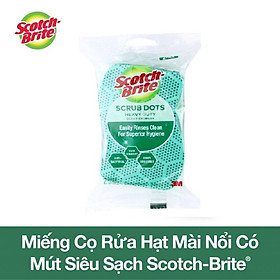 Mua 3M Miếng cọ rửa hạt nổi siêu sạch Scotch-Brite  kháng khuẩn và ngăn chặn sự phát triển của vi khuẩn (bịch 1 miếng)