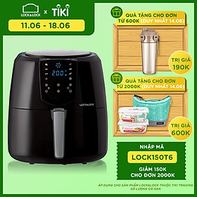 Nồi Chiên Không Dầu Điện Tử Lock&Lock EJF357BLK (5.2 Lít) - Hàng Chính Hãng