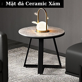 Mua Bàn Trà  Táp Trà Hình Tròn Phong Cách Bắc Âu  Hiện Đại Sang Trọng  Mặt Đá Tự Nhiên Creamic Siêu Bền