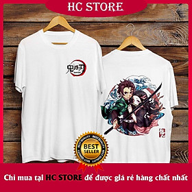 Áo thun Kimetsu no Yaiba đẹp - Áo in hình Among us Demon Slayer Tanjiro cực chất
