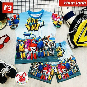 Đồ bộ đội bay siêu đẳng bé trai từ 10-43kg- Vải thun lạnh- From thoải mái -Kiến Lửa