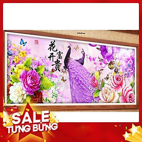 Mua Tranh thêu chữ thập chim công hn0835 195x84cm