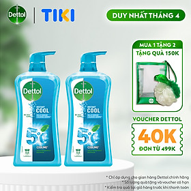 Combo 2 chai sữa tắm Dettol mát lạnh tức thì - Chai 950g