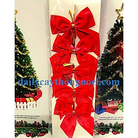 Nơ trang trí cây thông noel - Phụ kiện trang trí noel - Đủ size lựa chọn