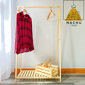 Mua Kệ Chữ A  Giá Treo Quần Áo Gỗ 2 Tầng - Kệ Gỗ Cây Sào Treo Quần Áo Lắp Ráp Dễ Dàng - Nội Thất Phòng Ngủ - Gỗ Tự Nhiên