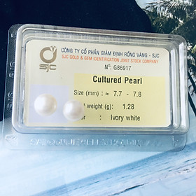 Combo Hoa Tai Ngọc Trai Thiên nhiên, kèm bản PHOTOCOPY giấy KIỂM ĐỊNH SJC và Túi Nhung.