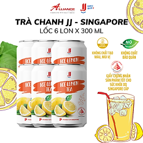 Chính hãng Lốc 6 Trà Chanh JJ 6 Lon x 300ml - Thương hiệu Singapore