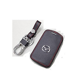 Bao da chìa khóa dành cho xe ô tô mazda 3 2020 logo 3d