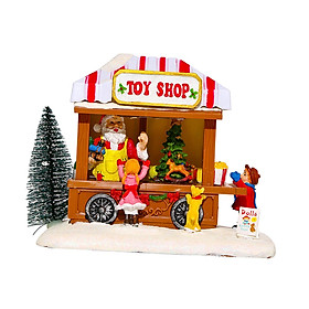 Desktop Ornaments Christmas Scene Holiday Decoration Christmas Desktop Decorations Christmas Figurines for Living Room