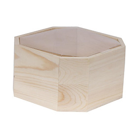 Unpainted Wooden Storage Box Wood Case with Lid for Jewelry