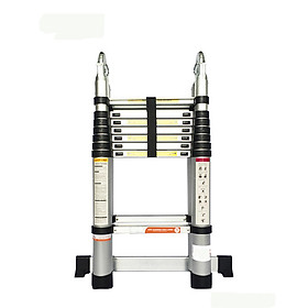 Thang nhôm rút chữ A (2,5m+2,5m), Duỗi thẳng 5m