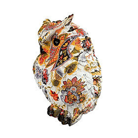 Resin Graffiti Owl Statue Figurine Desktop Decoration Home Decor Accents