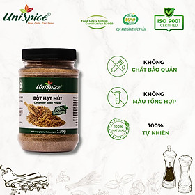 Bột hạt mùi unispice/ bột hạt ngò rí lọ 120g- gia vị tự nhiên