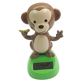 Solar Powered Swing Animal Monkey Figure Toy Car Decor Home Decor Gift