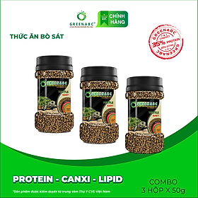 Thức ăn bò sát Rùa Nước GREENABC – Cung cấp protein, canxi, lipid giúp tăng kích thước, mai cứng chắc - Hộp 50g và 230g