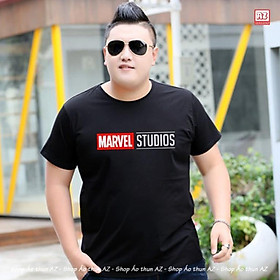 Áo thun Nam màu đen in logo Marvel Studios - BIGSIZE 3XL 4XL 5XL 6XL 7XL M2272 - giá rẻ nhất giá rẻ