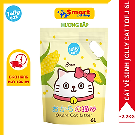 Cát Vệ Sinh Mèo Đậu Nành Cao Cấp Không Bụi Vón Nhanh - JollyCat Tofu 6L