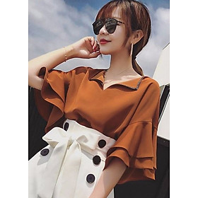 Áo kiểu tay loe cổ bẻ