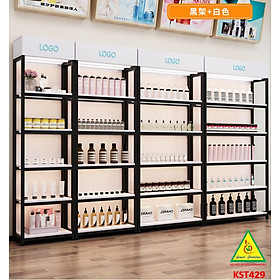 Mua Kệ trưng bày sản phẩm  hàng hóa   kệ trang trí khung sắt mặt gỗ KST429 - NỘI THẤT LẮP RÁP VIENDONGADV