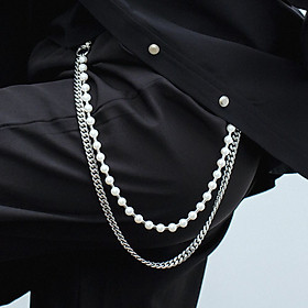 Xích đeo quần chain mix ngọc trai độc đáo