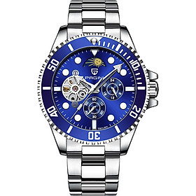 Đồng Hồ Cơ Nam PAGINI Dây Thép Không Gỉ - Lịch Mặt Trăng Mặt Trời - Kính Sapphire Cao Cấp