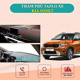 Thảm taplo xe KIA SONET lông Cừu 3 lớp, có chống trượt