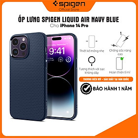 Ốp lưng Spigen Liquid Air cho iPhone 14/14 Plus/ 14 Pro/14 Pro Max - Thiết kế mỏng nhẹ, chống sốc chống bẩn, viền camera cao - Hàng chính hãng