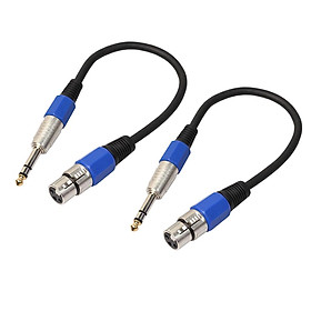 2 PCS 6.35 mm Stereo Audio Male To XLR Female Cord for Musical Instrument Parts