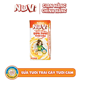 Thùng sữa Nuvi sữa lắc trái cây hương cam 180ml NutiFood (thùng 48 hộp)