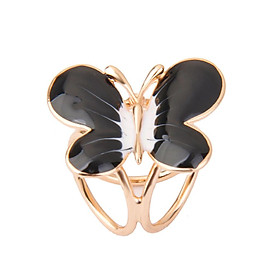 Fashion Vintage Butterfly Black Plated Brooch Pins Scarf Clips