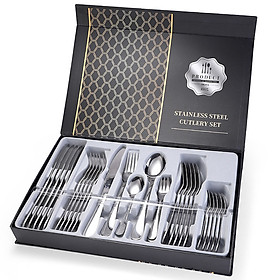 Mua Set Dao Thìa Dĩa Inox Màu Bạc Cao Cấp Trang Trí Bàn Ăn - Quà Biếu Tặng Tân Gia Và Decor Trang Trí Nhà Cửa Ngày Tết