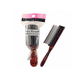 Lược chải tóc đầu tròn mini bỏ túi tiện lợi (1 cái) tặng 2 zipper 10cm