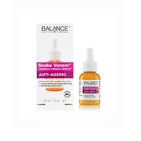 Serum Nọc Rắn Balance Active Formula Snake Venom Wrinkle Freeze 30ml, chống lão hóa, giảm nếp nhăn, căng da, hàng chính hãng