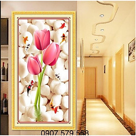 Mua Tranh thêu chỉ lụa thêu kín kt 57x100 cm