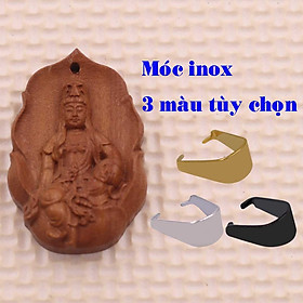 Mặt dây chuyền Phật Quan âm bồ tát Gỗ đào kèm dây đeo - Mặt Phật Phong thủy gỗ Phong thủy - Mặt Phật Bình an, May mắn