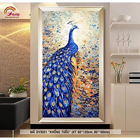 Tranh sơn dầu số hóa tự tô màu Gam DV3021 60x120cm không khung