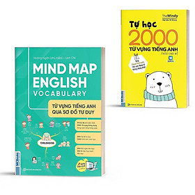 Sách - combo mindmap english và tự học 2000 từ vựng tiếng anh cơ bản tặng kèm app online