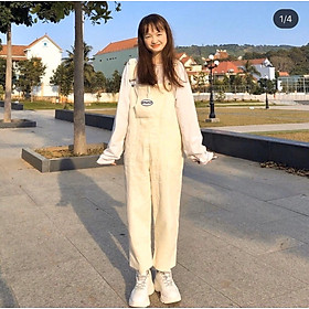 Quần yếm baggy kaki cho nữ freesize đẹp, trẻ trung, năng động, cá tính