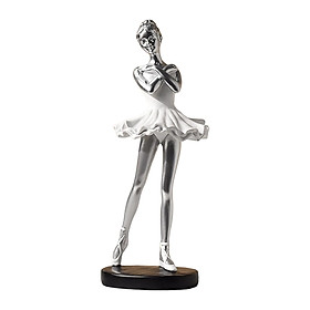 Resin Girl Figure Ballet Dancer Sculpture Office Ballerina Statues Figurines