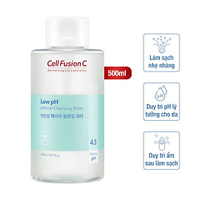 Nước Rửa Mặt Cấp Ẩm Cân Bằng Ph Da Cell Fusion C Low Ph Pharrier Cleansing Water (500ml)
