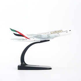 Mô hình máy bay A380 Emirates Airlines (16cm) ( Trắng,Xanh lá,Đen,Đỏ )