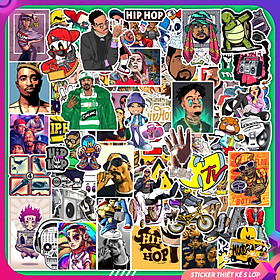 Chủ Đề Hiphop | Set 50 Hình Sticker PVC Chống Thấm Nước