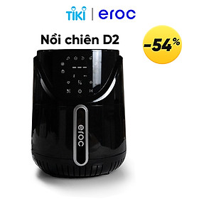 Mua Nồi Chiên Không Dầu Eroc V-D2 Chống Dính 5.5L Chín Đều 2 Thanh Nhiệt Trên Dưới Không Cần Đảo Thức Ăn - Hàng Chính Hãng