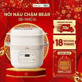 Mua Nồi Nấu Chậm Bear 1 6L Đa Năng 6 Chế Độ Ninh Nấu Hầm Hấp Tiết Kiệm Thời Gian Giữ Trọn Chất Dinh Dưỡng -  SB-NNC16 Hàng chính hãng